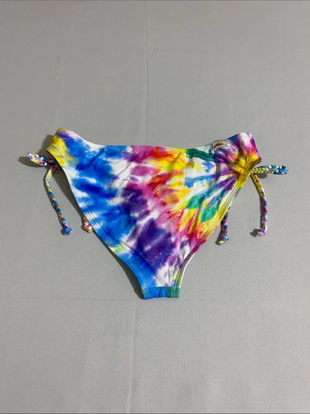 HOBIE Girls Rainbow Tie-Dye Bikini Set w Scarf Style Top Youth Girl's 14